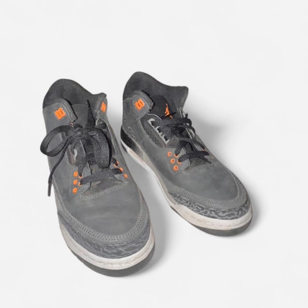 Gray and Orange Jordans